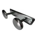 Porte manteau en acier chromé 2 têtes 