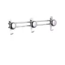 Porte manteau acier 3 têtes - coloris  chrome
