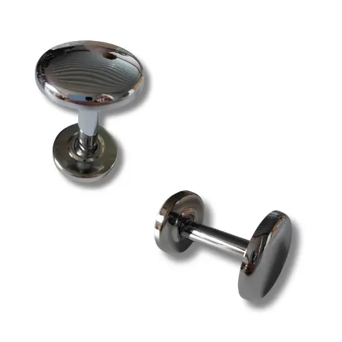 [6380012] Porte manteau en acier chromé 1 tête  (Blanc)