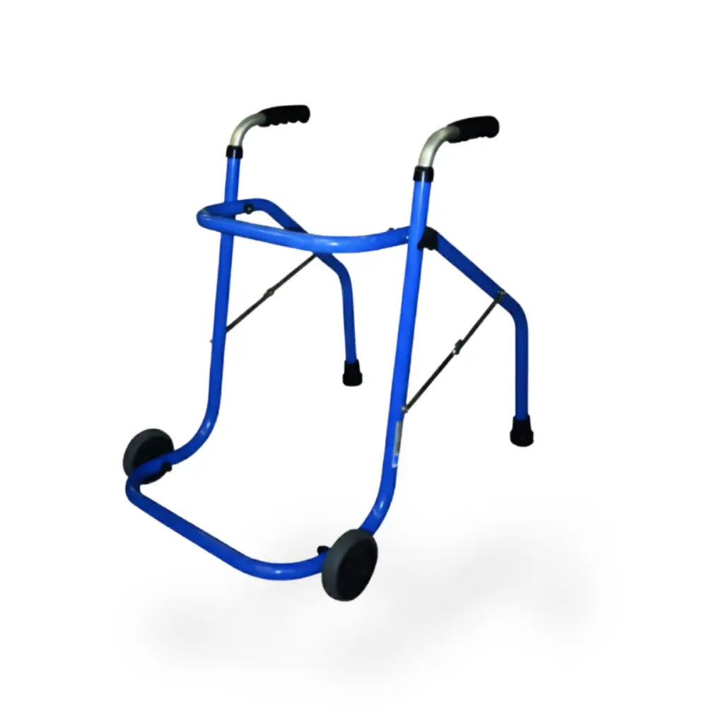 [7000030] Déambulateur 2 Roues Enfant Confort Pliant M (Bleu)