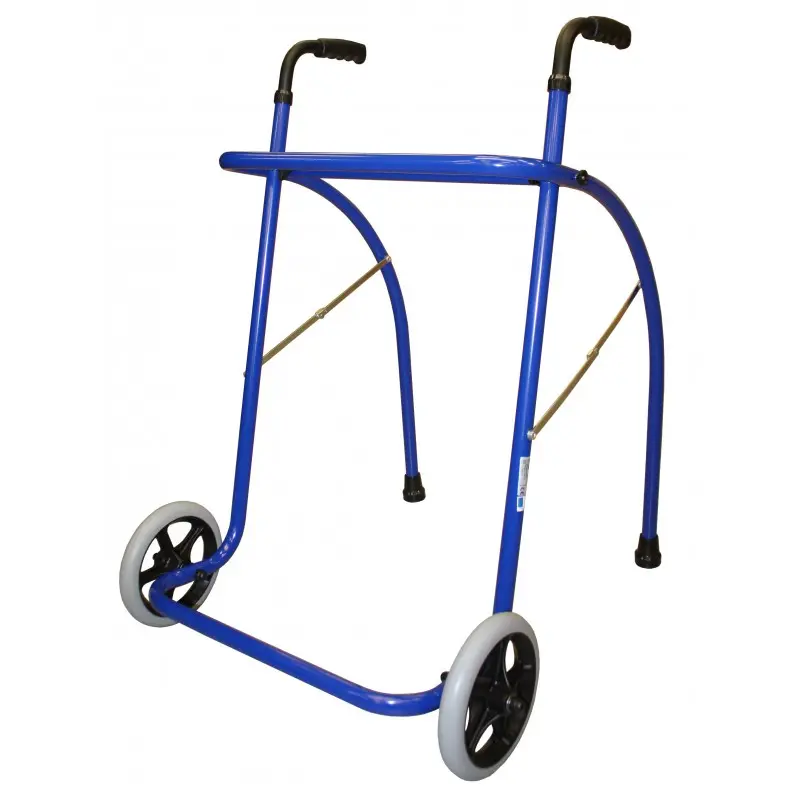 [7000032] Déambulateur 2 Roues Confort Pliant XL (Bleu)