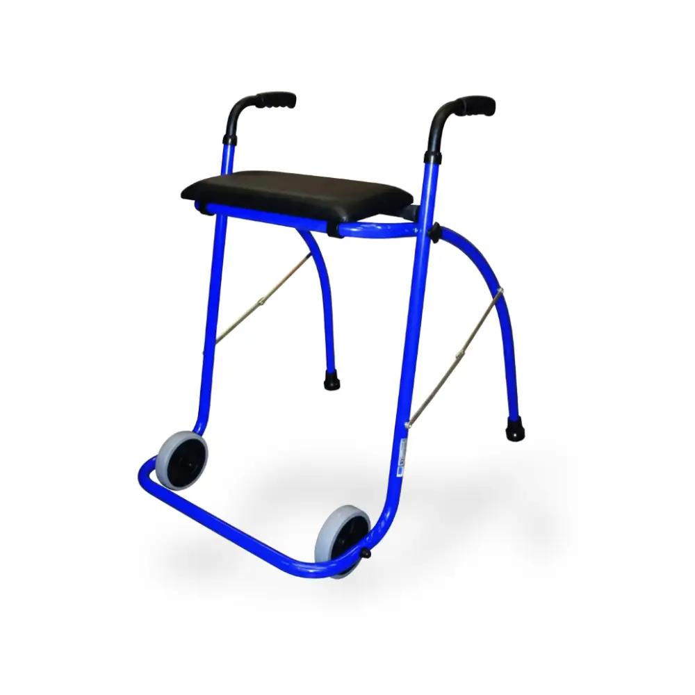 [7000034] Déambulateur 2 Roues Enfant Confort Pliant avec Siège M (Bleu)