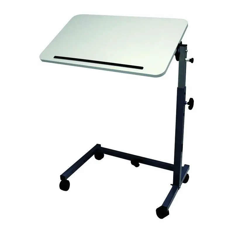 [7000102] Table de Lit Inclinable avec Piétement en U Réglable et Grand Plateau