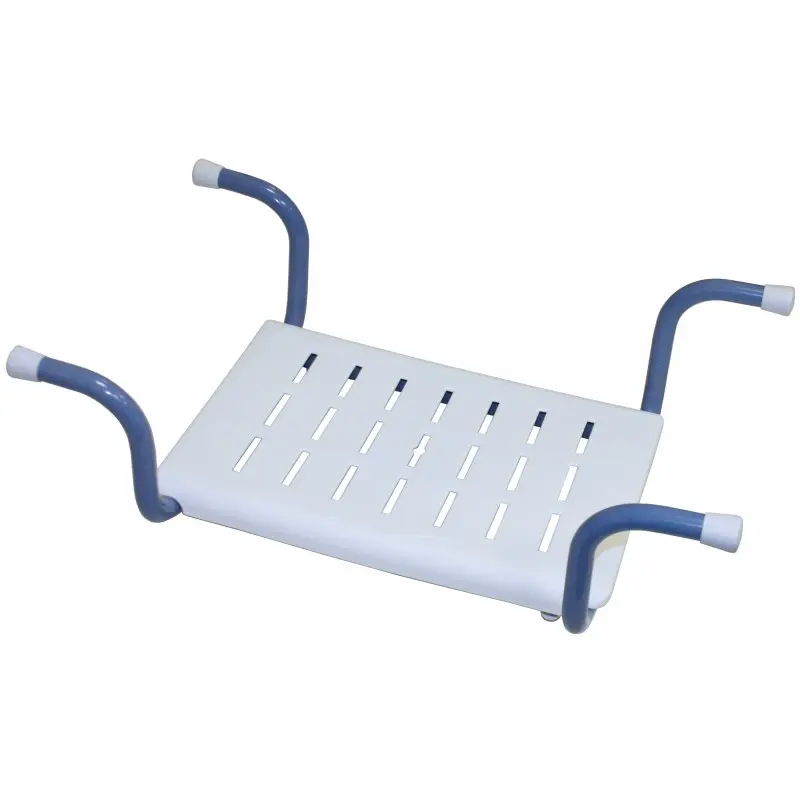 [7000134] Siège de Bain Fixe Réversible en Marche-Pied avec Largeur Réglable (Bleu pastel)