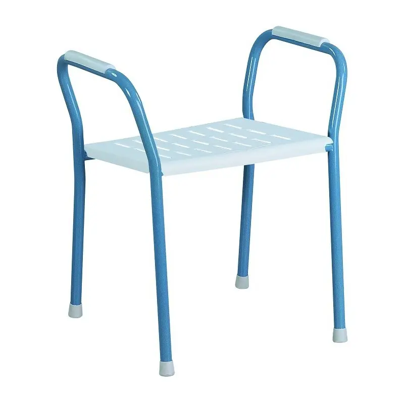 [7000150] Tabouret de Douche avec Accoudoirs (Bleu pastel)