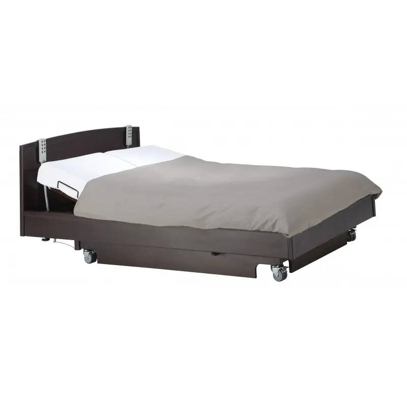 [7000198] Lit Double Médicalisé Habillage Excellence (relèves jambes manuels, 160 cm, Sans télécommande bluetooth)