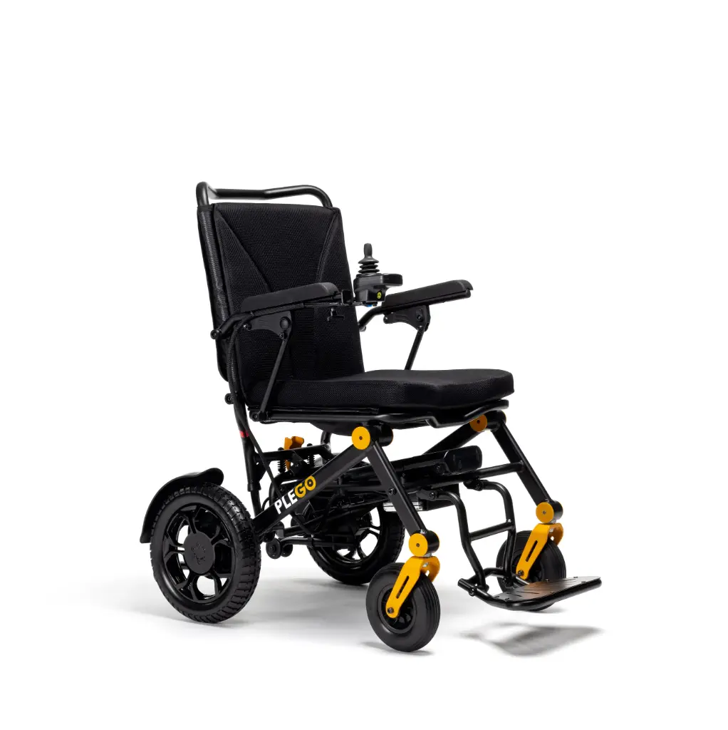 [7000270] Fauteuil Roulant Électrique Pliant et Compact (Rouge)