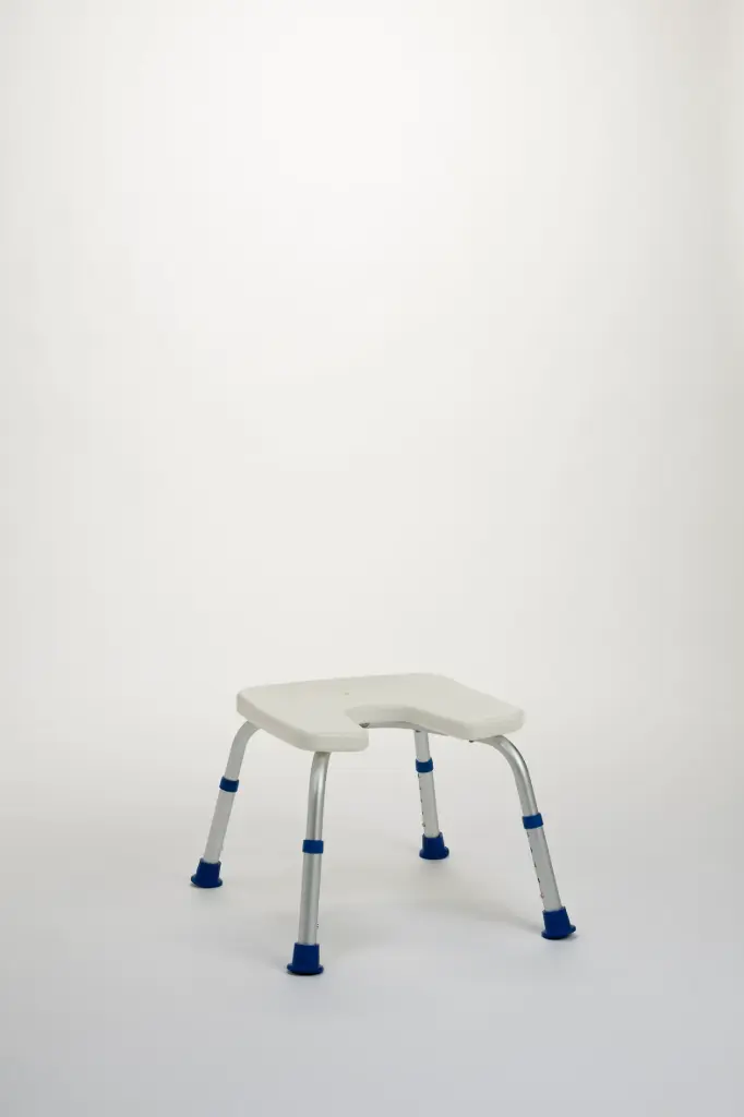 [7000378] Tabouret de Douche avec Découpe Anatomique (Bleu)