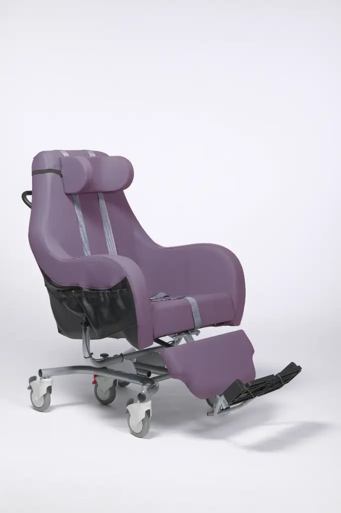 [7000472] Fauteuil Coquille XXL Réglable Grand Confort (55 cm, Sans tablette, Violet)