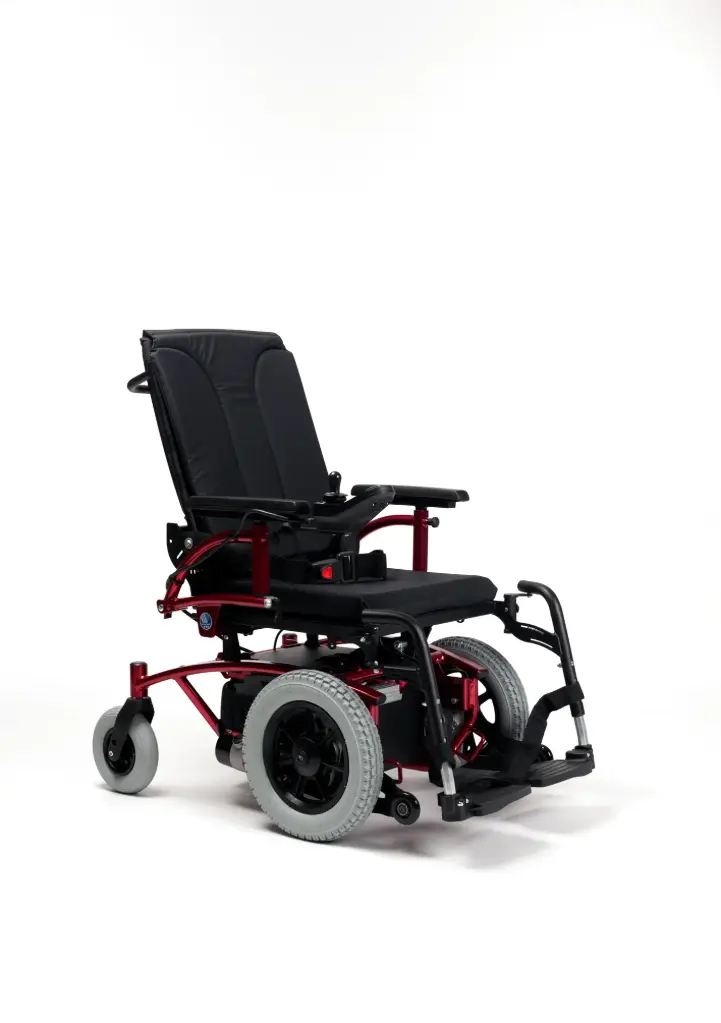 [7000615] Fauteuil Roulant Électrique à Roues Avant Motrices – Compact et Polyvalent (40 cm, Vert, Réglage manuel)