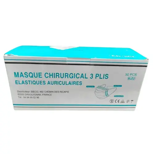 [6880249] Masques chirurgicaux 3 plis type II - par 50