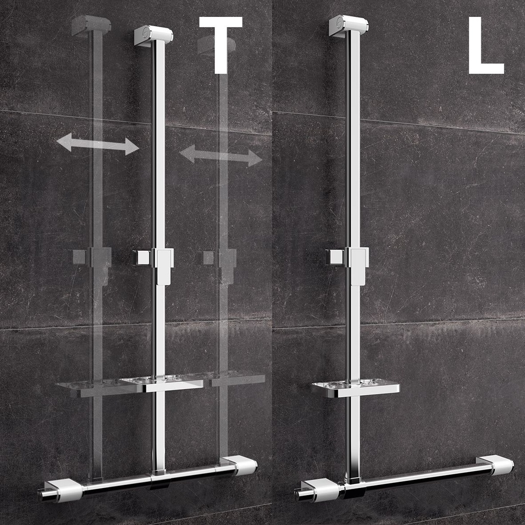 [6880304] Barre de douche en T&L Adaggio 1200x600 mm alu