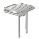 Siège de douche escamotable  2 pieds blanc